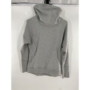 Lululemon Women Size 6 Sweatshirt Pullover Gray Mock Neck Athletica Training